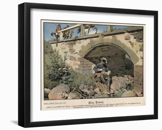 Frederick the Great of Prussia Hiding from the Enemy-Carl Rochling-Framed Giclee Print