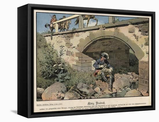 Frederick the Great of Prussia Hiding from the Enemy-Carl Rochling-Framed Stretched Canvas