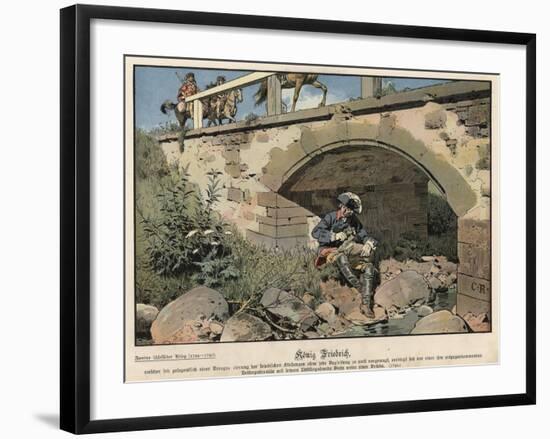 Frederick the Great of Prussia Hiding from the Enemy-Carl Rochling-Framed Giclee Print