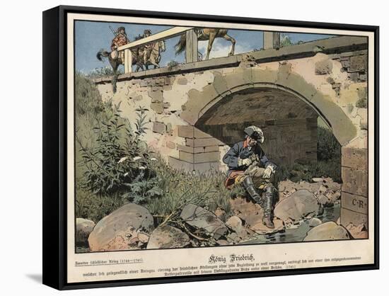 Frederick the Great of Prussia Hiding from the Enemy-Carl Rochling-Framed Stretched Canvas