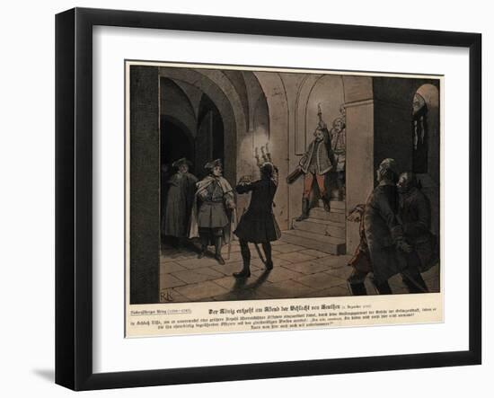 Frederick the Great of Prussia on the Evening after the Battle of Leuthen-Richard Knoetel-Framed Giclee Print