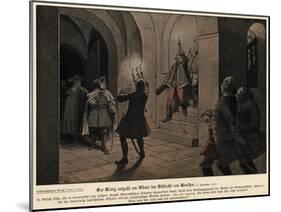 Frederick the Great of Prussia on the Evening after the Battle of Leuthen-Richard Knoetel-Mounted Giclee Print