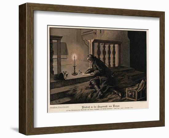 Frederick the Great of Prussia on the Night of the Victory at the Battle of Torgau-Carl Rochling-Framed Giclee Print