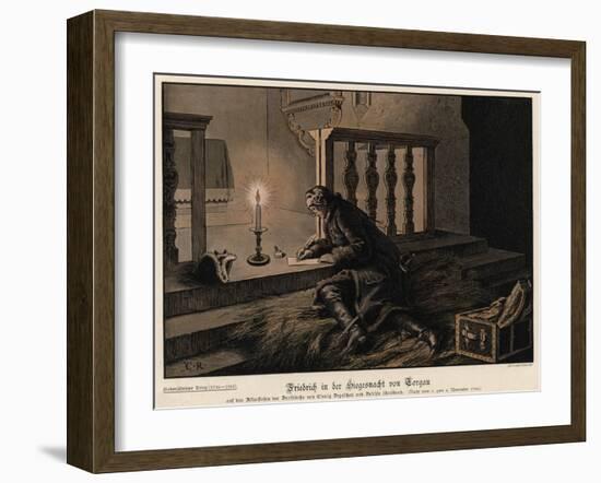 Frederick the Great of Prussia on the Night of the Victory at the Battle of Torgau-Carl Rochling-Framed Giclee Print