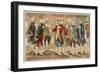 Frederick the Great Receiving Artists and Scholars at His Court-null-Framed Premium Giclee Print