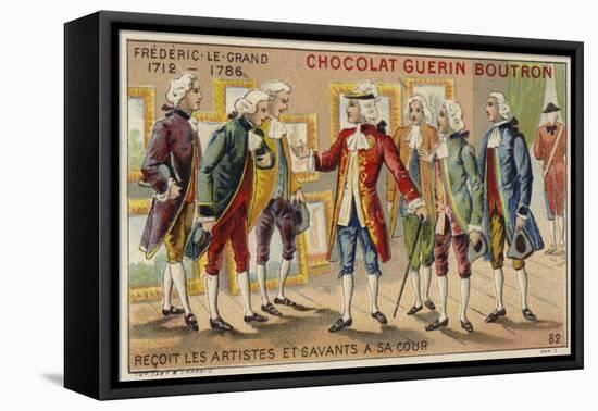Frederick the Great Receiving Artists and Scholars at His Court-null-Framed Stretched Canvas