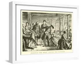 Frederick the Great Visiting the Factories-null-Framed Giclee Print