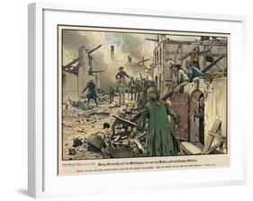 Frederick the Great Visiting the Ruins of the Burned Town of Kustrin-Carl Rochling-Framed Giclee Print