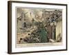 Frederick the Great Visiting the Ruins of the Burned Town of Kustrin-Carl Rochling-Framed Giclee Print
