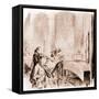 FREDERICK THE GREAT --Adolph Friedrich Erdmann von Menzel-Framed Stretched Canvas