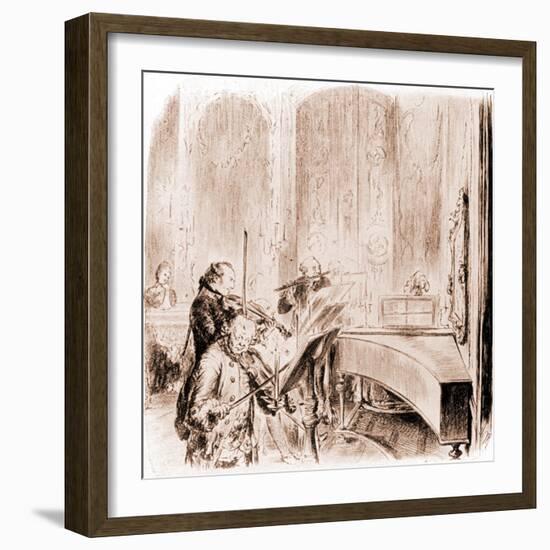 FREDERICK THE GREAT --Adolph Friedrich Erdmann von Menzel-Framed Giclee Print