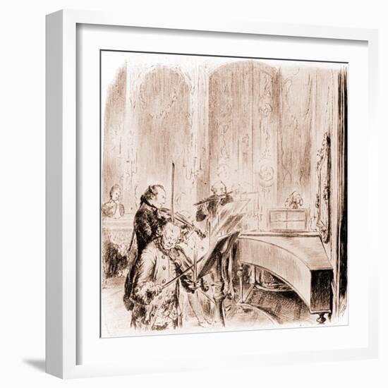 FREDERICK THE GREAT --Adolph Friedrich Erdmann von Menzel-Framed Giclee Print