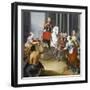 Frederick V on Horseback, Celebrated by Denmark and Norway, 1747-Johann Friedrich Gerhard-Framed Giclee Print