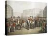 Frederick VI of Denmark Inspecting Troops in Copenhagen, Coloured Print by Opiz, 1820, Denmark-null-Stretched Canvas