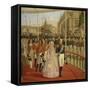 Frederick VII and Princess Marianne in Procession on 22 June 1841 in Copenhagen-null-Framed Stretched Canvas