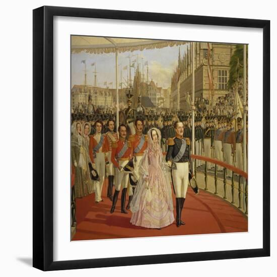 Frederick VII and Princess Marianne in Procession on 22 June 1841 in Copenhagen-null-Framed Giclee Print