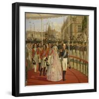 Frederick VII and Princess Marianne in Procession on 22 June 1841 in Copenhagen-null-Framed Giclee Print