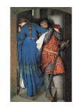 Meeting on Turret Stairs-Frederick William Burton-Stretched Canvas