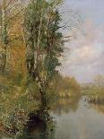 The River Frome, Morton nr Dorchester, 1901-Frederick William Newton Whitehead-Framed Stretched Canvas