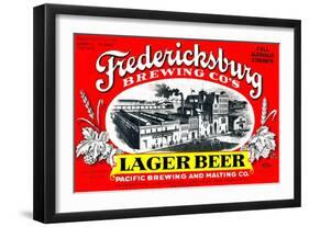 Fredericksburg Brewing Co.'s Lager Beer-null-Framed Art Print