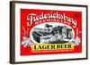 Fredericksburg Brewing Co.'s Lager Beer-null-Framed Art Print