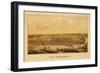 Fredericksburg, Virginia - Panoramic Map-Lantern Press-Framed Premium Giclee Print