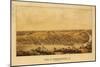 Fredericksburg, Virginia - Panoramic Map-Lantern Press-Mounted Premium Giclee Print