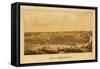 Fredericksburg, Virginia - Panoramic Map-Lantern Press-Framed Stretched Canvas