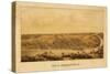 Fredericksburg, Virginia - Panoramic Map-Lantern Press-Stretched Canvas