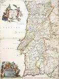 Map Showing Portugal, C.1680-Frederik de Wit-Framed Giclee Print