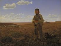 A Jutland Sheperd on the Moors, 1855-Frederik Vermehren-Framed Stretched Canvas