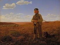 Un Berger Du Jutland Sur La Lande  (A Jutland Sheperd on the Moors) Peinture De Frederik Vermehren-Frederik Vermehren-Giclee Print