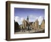 Frederiksborg Castle, the Departure of the Royal Falcon Hunt-Heinrich Hansen-Framed Giclee Print