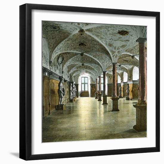 Frederiksborg Castle, the Hall of Knights, Called Hall of the Rose-Leon, Levy et Fils-Framed Photographic Print