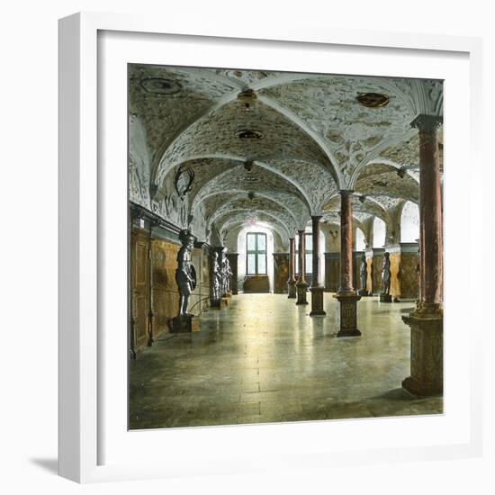 Frederiksborg Castle, the Hall of Knights, Called Hall of the Rose-Leon, Levy et Fils-Framed Photographic Print