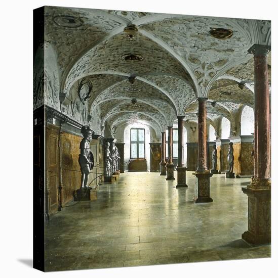 Frederiksborg Castle, the Hall of Knights, Called Hall of the Rose-Leon, Levy et Fils-Stretched Canvas