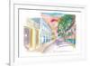 Frederiksted US Virgin Islands Colonial Promenade At Sunset St Croix-M. Bleichner-Framed Art Print