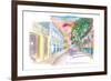 Frederiksted US Virgin Islands Colonial Promenade At Sunset St Croix-M. Bleichner-Framed Art Print