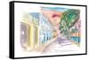 Frederiksted US Virgin Islands Colonial Promenade At Sunset St Croix-M. Bleichner-Framed Stretched Canvas