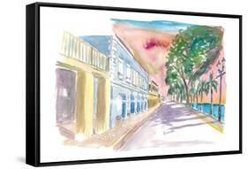 Frederiksted US Virgin Islands Colonial Promenade At Sunset St Croix-M. Bleichner-Framed Stretched Canvas