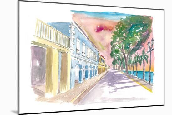 Frederiksted US Virgin Islands Colonial Promenade At Sunset St Croix-M. Bleichner-Mounted Premium Giclee Print