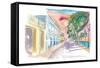 Frederiksted US Virgin Islands Colonial Promenade At Sunset St Croix-M. Bleichner-Framed Stretched Canvas