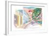 Frederiksted US Virgin Islands Colonial Promenade At Sunset St Croix-M. Bleichner-Framed Art Print