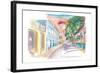 Frederiksted US Virgin Islands Colonial Promenade At Sunset St Croix-M. Bleichner-Framed Art Print