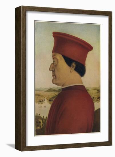 Fredrigo Di Montefeltro, Duke of Urbino, c1465. (1914)-Piero Della Francesca-Framed Giclee Print