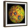 Free-air Lunar Gravity Globe-Stocktrek Images-Framed Photographic Print
