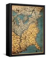 Free and Slave States of America, c. 1850-Science Source-Framed Stretched Canvas