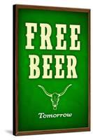 Free Beer Tomorrow College Drinking Poster-null-Stretched Canvas