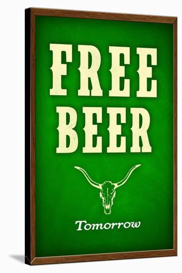 Free Beer Tomorrow College Drinking Poster-null-Stretched Canvas