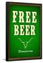 Free Beer Tomorrow College Drinking Poster-null-Framed Poster